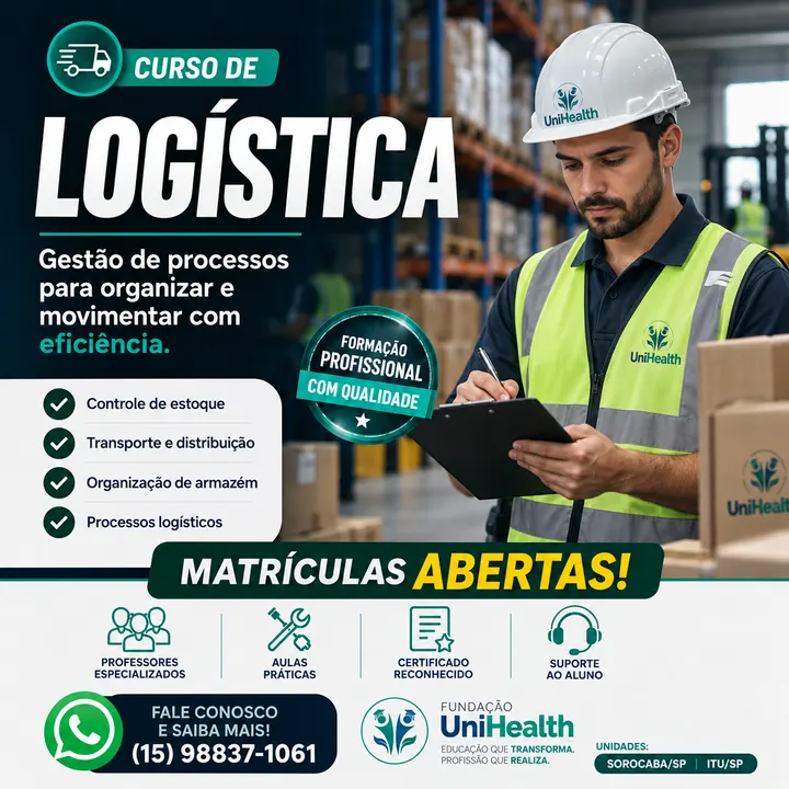 Material de divulgação do curso Logística