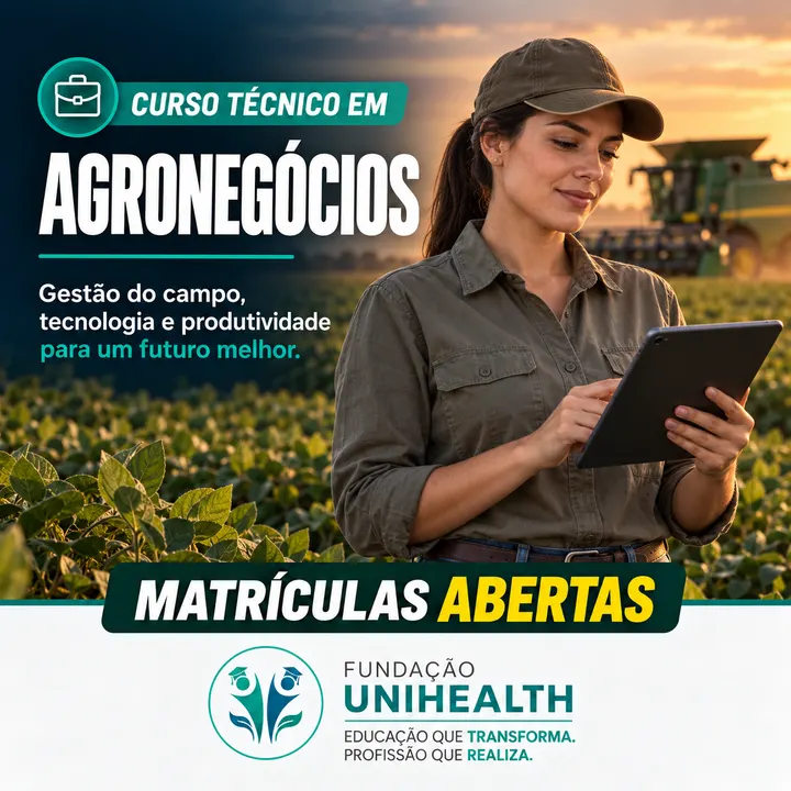 Material de divulgação do curso Técnico em Agronegócio