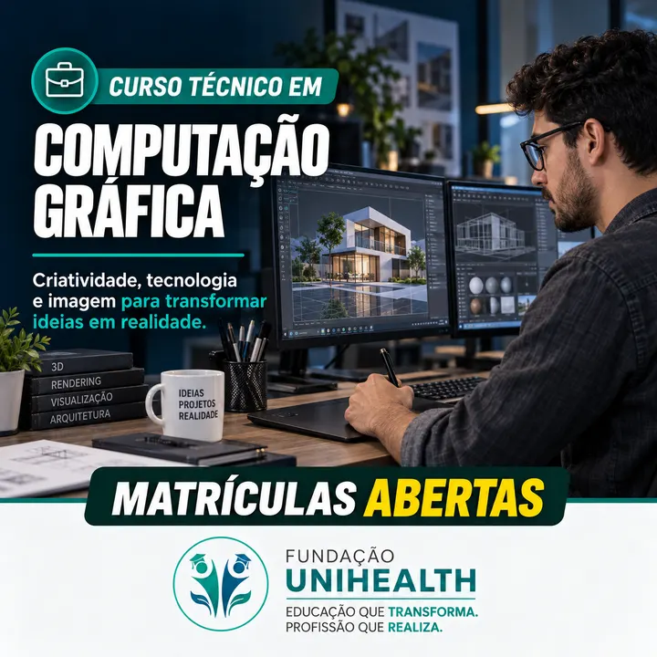 Material de divulgação do curso Técnico em Computação Gráfica
