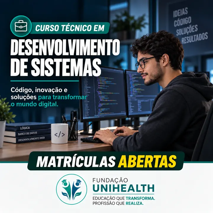 Material de divulgação do curso Técnico em Desenvolvimento de Sistemas