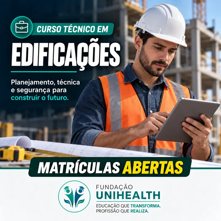 Material de divulgação do curso Técnico em Edificações