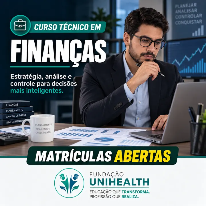 Material de divulgação do curso Técnico em Finanças