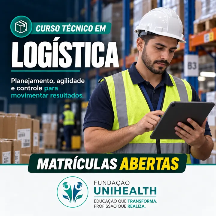 Material de divulgação do curso Técnico em Logística