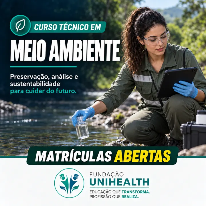 Material de divulgação do curso Técnico em Meio Ambiente