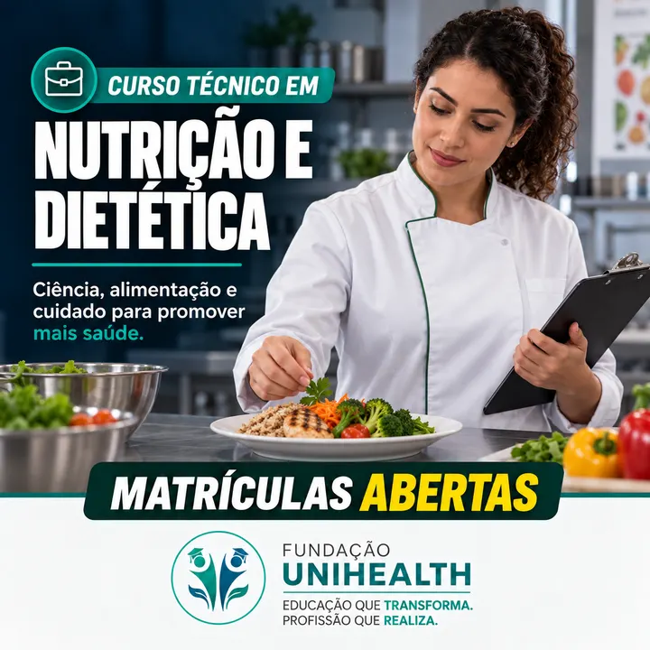 Material de divulgação do curso Técnico em Nutrição