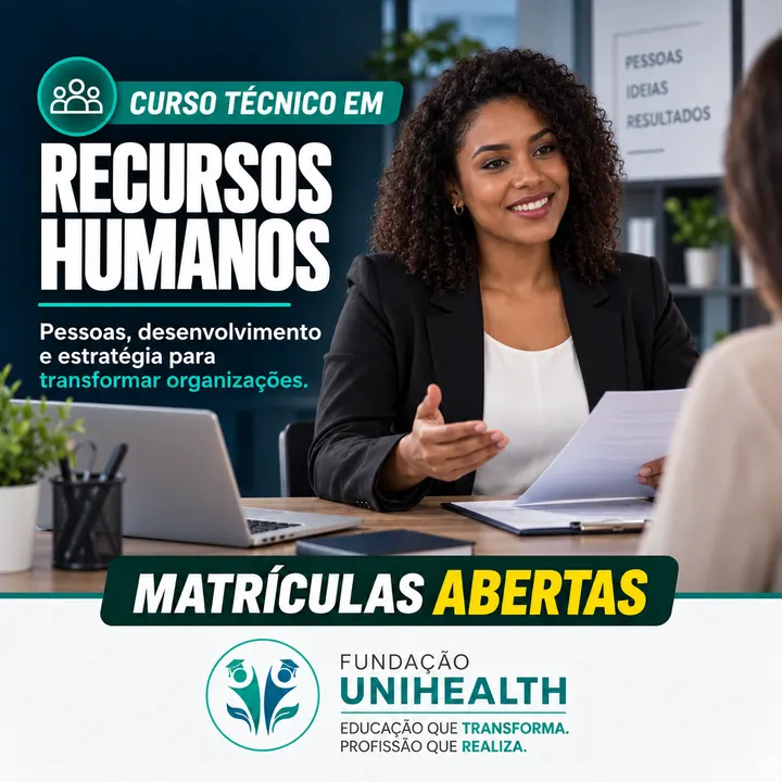 Material de divulgação do curso Técnico em Recursos Humanos