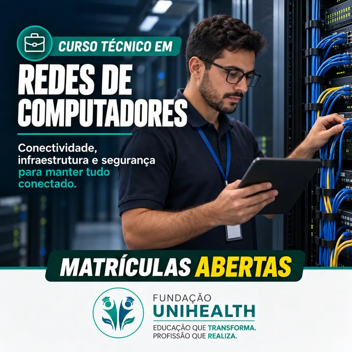 Material de divulgação do curso Técnico em Redes de Computadores