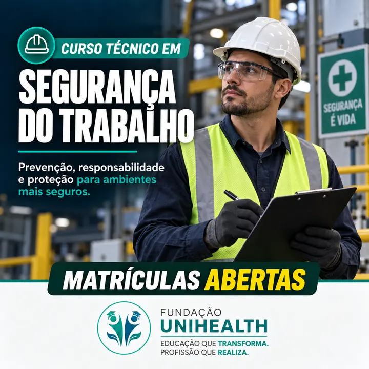 Material de divulgação do curso Técnico em Segurança do Trabalho