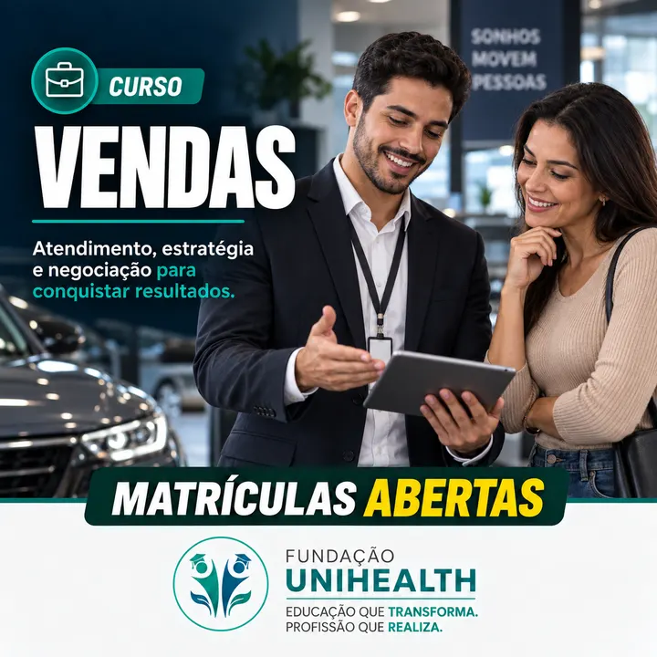 Material de divulgação do curso Técnico em Vendas